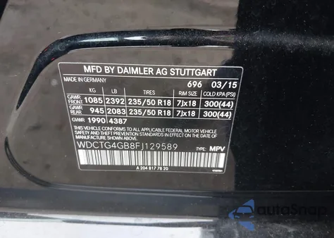 2015 Mercedes-Benz Gla 250 4Matic z USA, uszkodzony, nr VIN WDCTG4GB8FJ129589